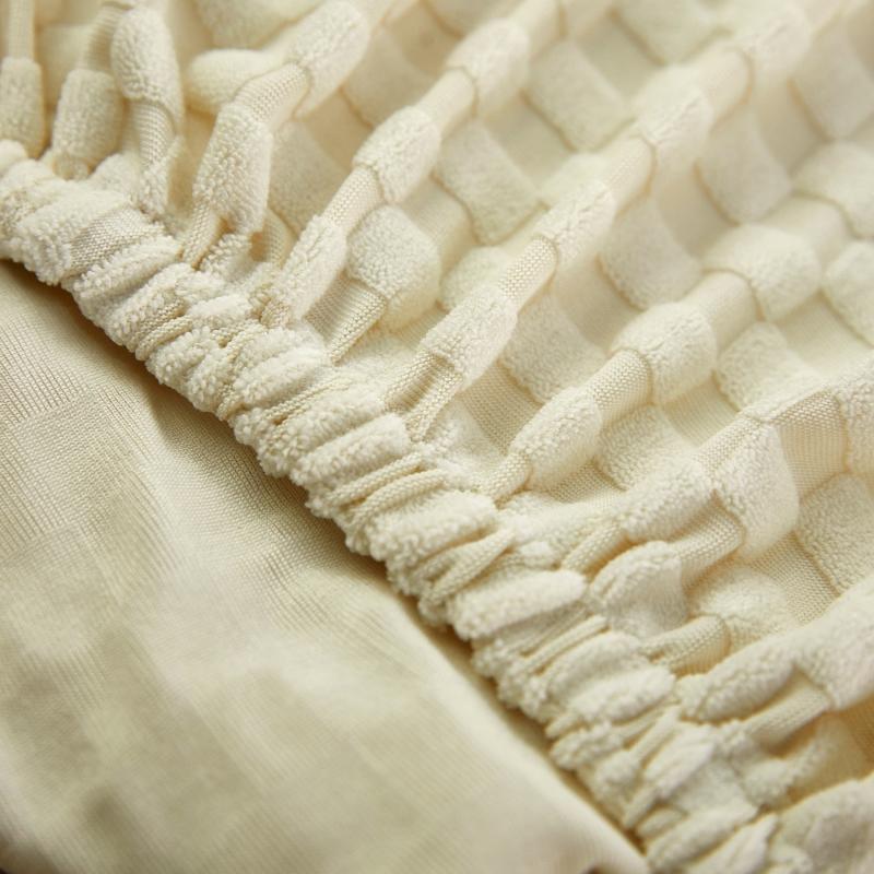 Housse de Canapé d&#39;Angle Microfibre Blanc