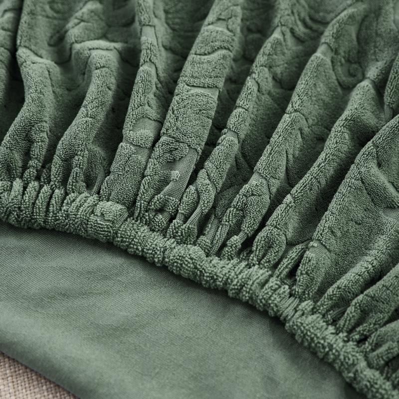 élastique vue de dessus Housse de Canapé d&#39;Angle microfibre Fleur Vert d&#39;eau