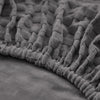 élastique housse de canapé d&#39;angle microfibre gris anthracite