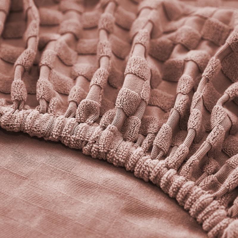 élastique Housse de Canapé d&#39;Angle Microfibre Rose