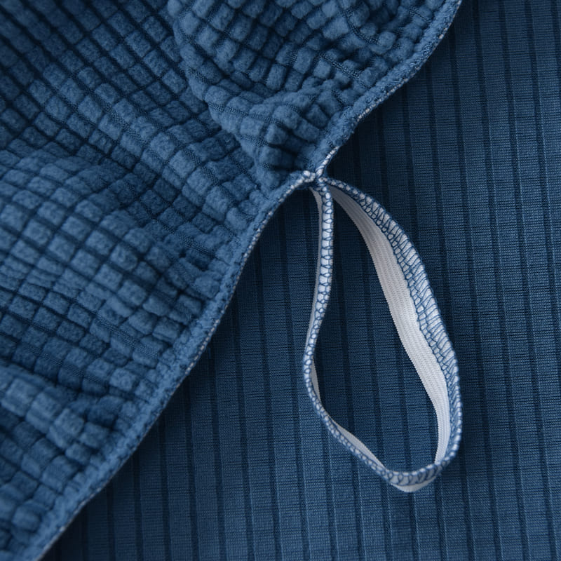 élastique housse de fauteuil relax jacquard bleu