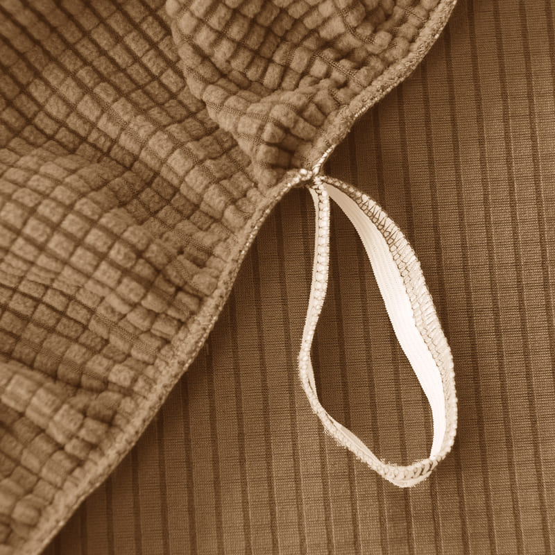 élastique housse de fauteuil relax jacquard brun