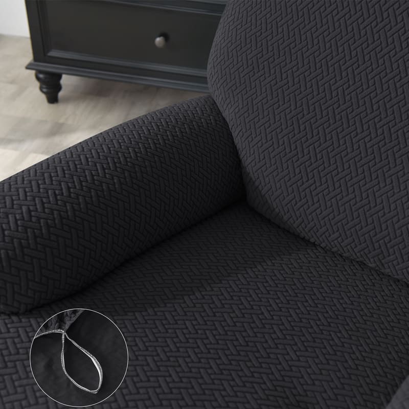 élastique housse de fauteuil relax microfibre noir