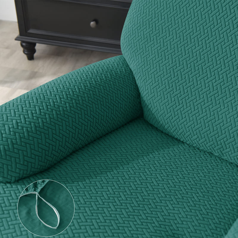 élastique housse de fauteuil relax microfibre vert sapin