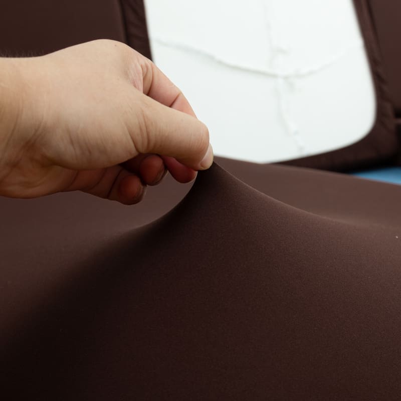 élastique housse extensible marron pour coussin assise canapé