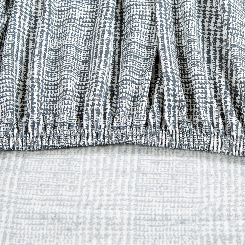 élastique Housse de fauteuil cabriolet au motif gris chiné