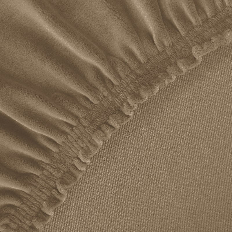 élastique housse de fauteuil cabriolet Velours Camel pas cher