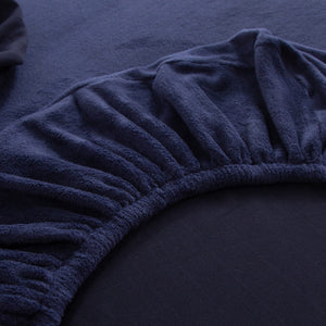 miniature textile housse pour coussin assise canape peluche bleue marine