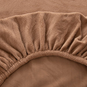 miniature textile housse pour coussin assise canape peluche camel
