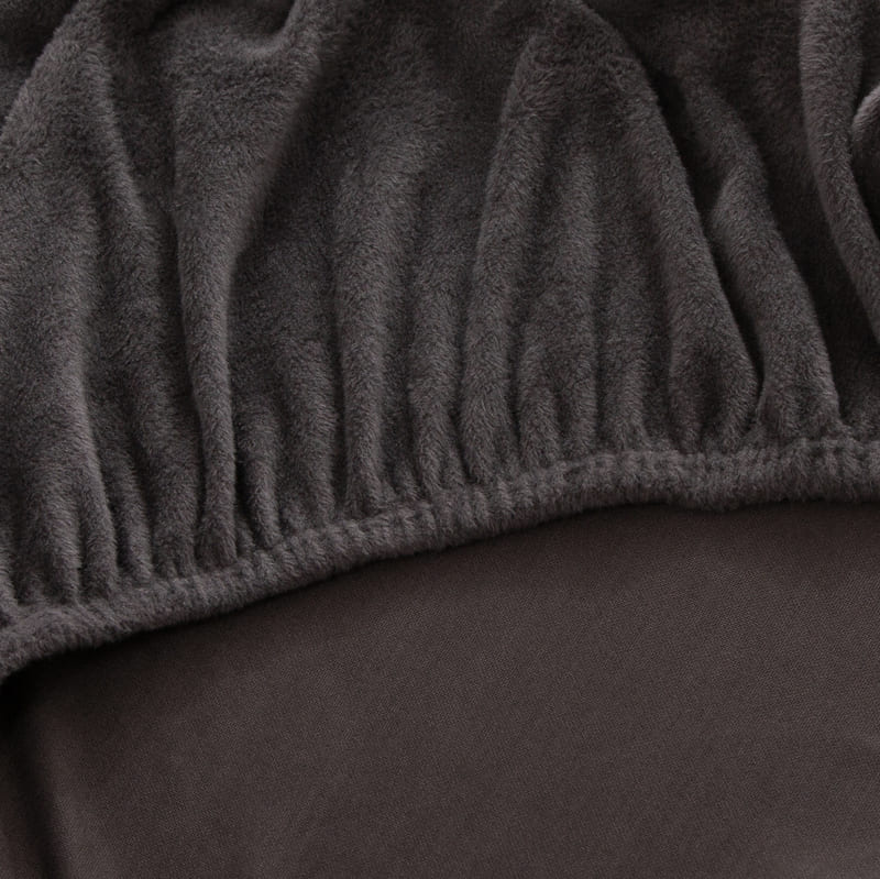 élastique housse pour coussin assise canape peluche grise anthracite