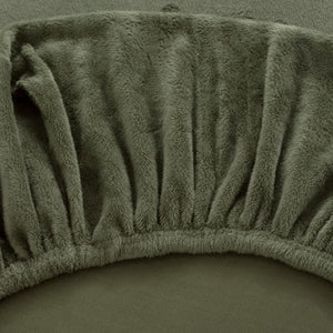 miniature textile housse pour coussin assise canape peluche kaki