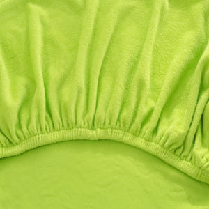 miniature textile housse pour coussin assise canape peluche vert pomme