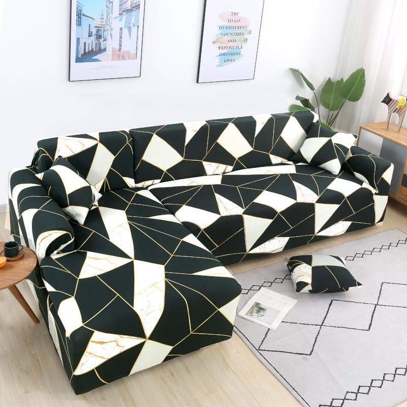 housse canapé d'angle avec accoudoirs