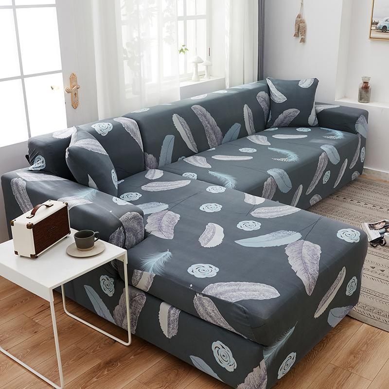 Housse de canapé d'angle Feather vue latérale