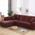 Housse de Canapé d'Angle Marron | Housse Design