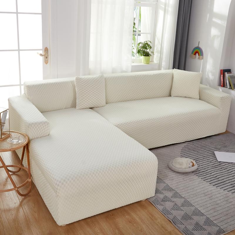 Housse De Canapé D'angle En L Pour Noël - Lavable, Polyester élasthanne - 4 Tailles (S à XL) - Déco Festive Et Protection Meuble - 1