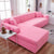 Housse de canapé d'angle rose clair