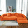 Housse de canapé d&#39;angle velours orange