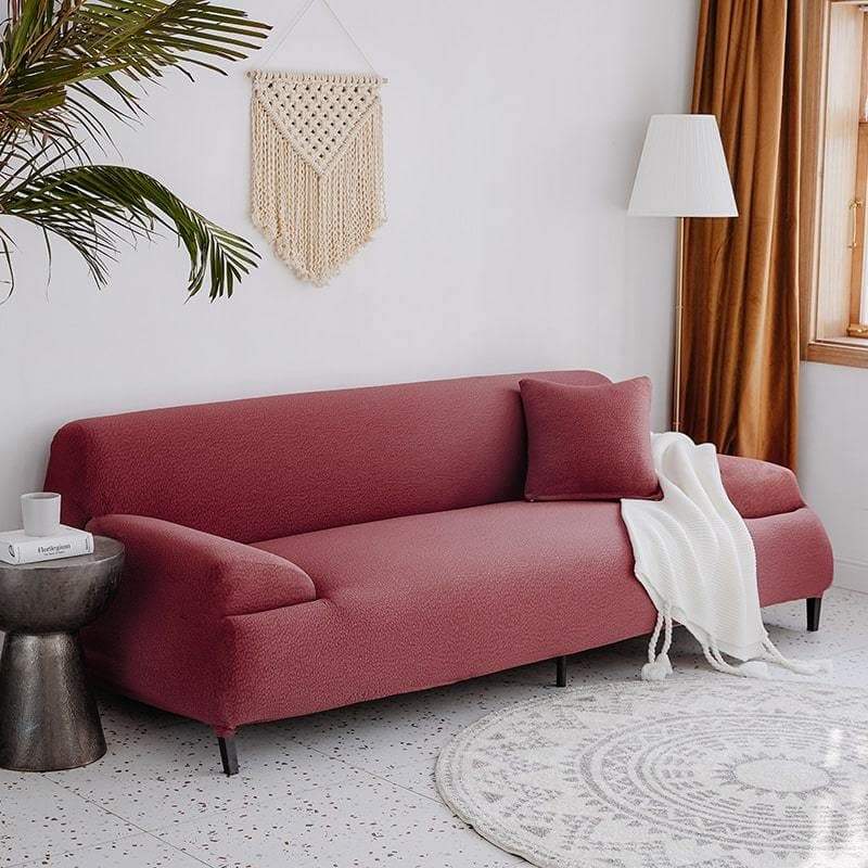 Housse de canapé imperméable rouge brique