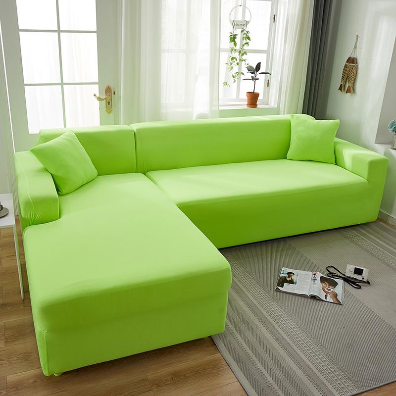 Housse canapé méridienne vert pomme