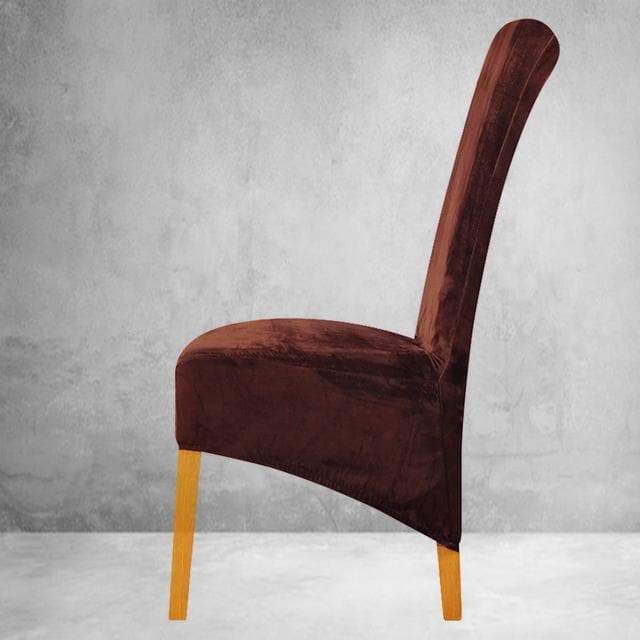 Housse de Chaise XL Velours Marron | Housse Design