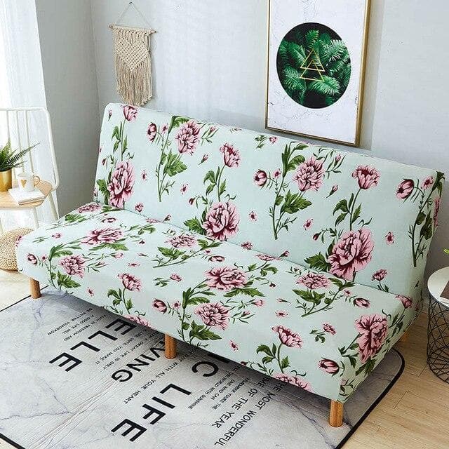 housse clic clac rose fleurie