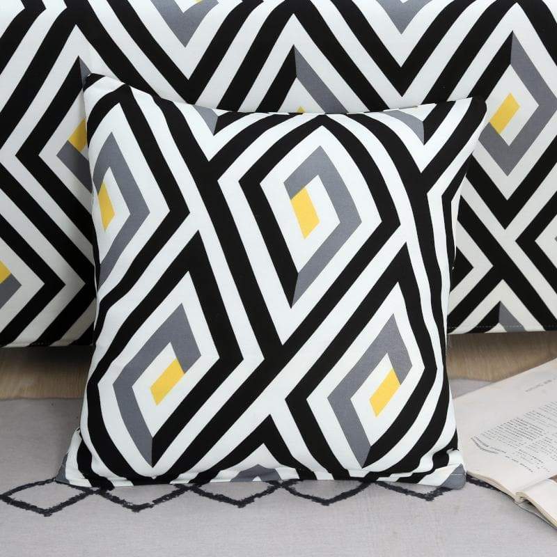 housse de coussin pour canapé d'angle avec motif