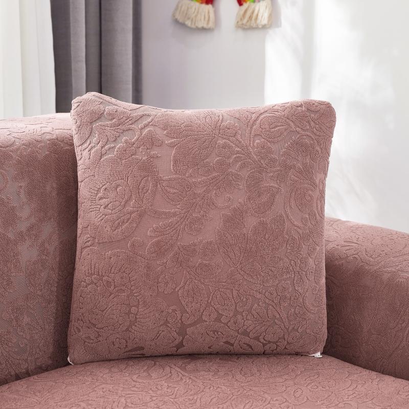 housse de coussin microfibre fleur rose