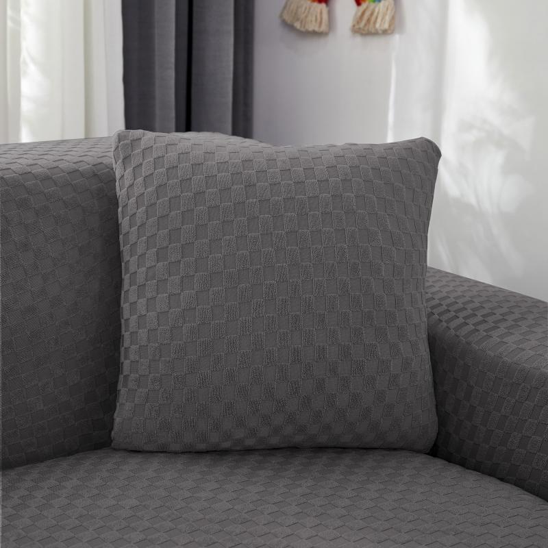 housse de coussin microfibre gris anthracite