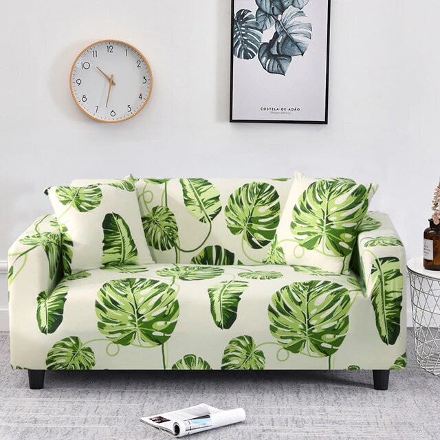 Housse de canapé tropicale en spandex