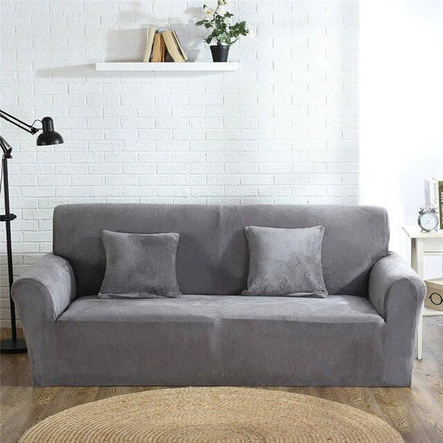 Housse de Canapé 3 Places Extensible 80x230cm Gris Housse de Canapé 3 Places Extensible 80x230cm Gris