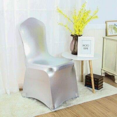 Housse de chaise argent