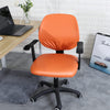 housse de chaise bureau cuir orange