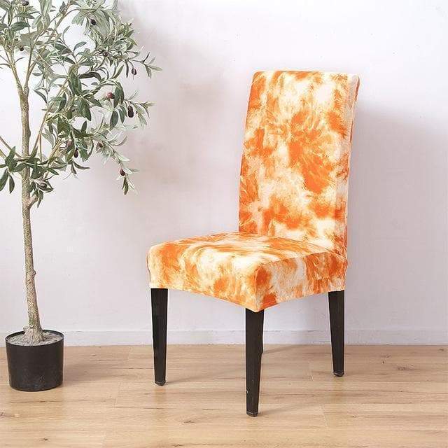 housse de chaise couleur orange