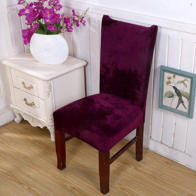 housse de chaise couleur prune