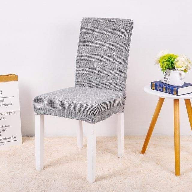 housse de chaise extensible gris clair