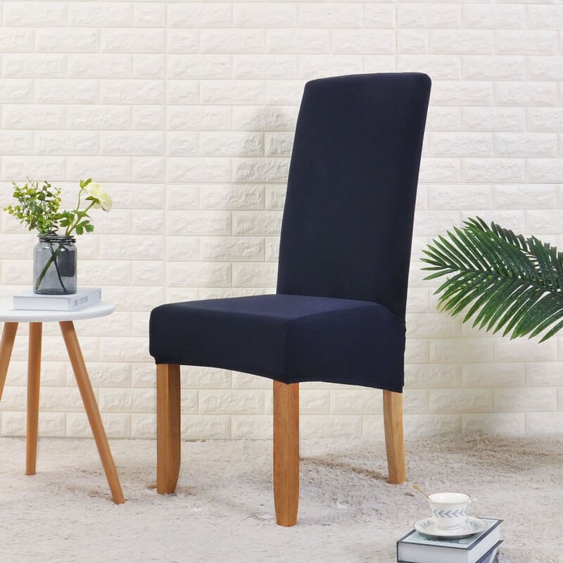 housse de chaise large bleu marine