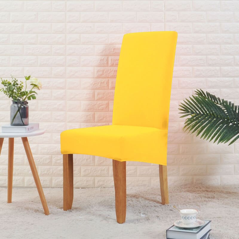 housse de chaise large jaune