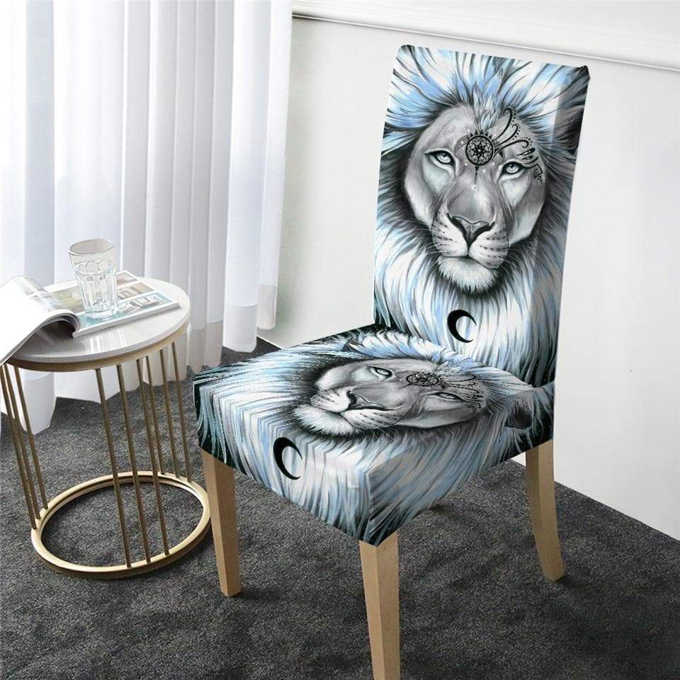 housse de chaise lion lunaire