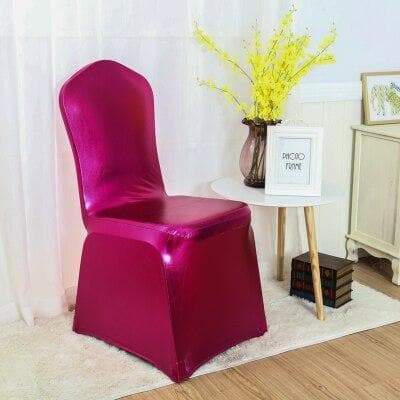 housse de chaise mariage fushia