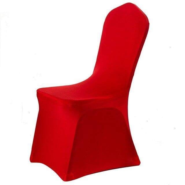housse de chaise mariage rouge sur un fond blanc