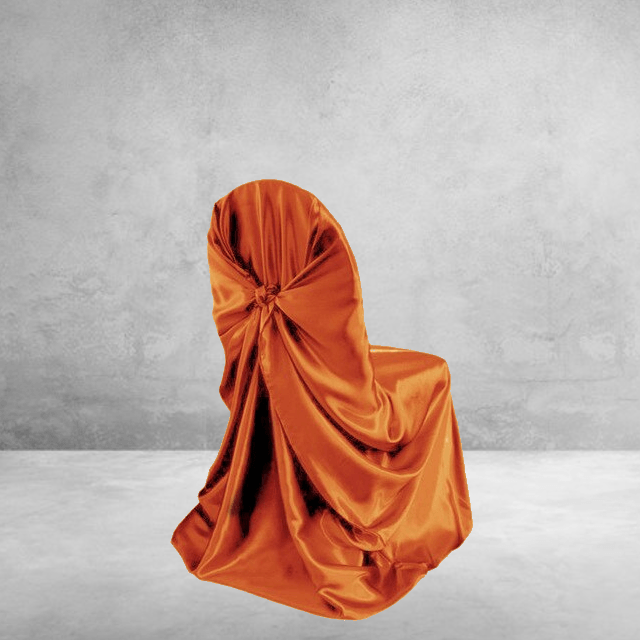 Housse de Chaise Mariage Satin Corail | Housse Design