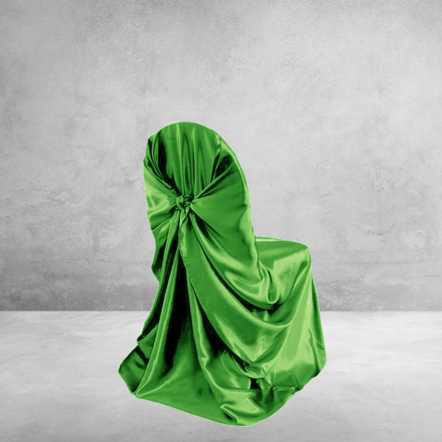 Housse de Chaise Mariage Satin Vert | Housse Design