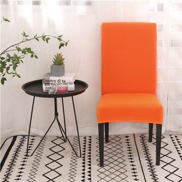 housse de chaise orange