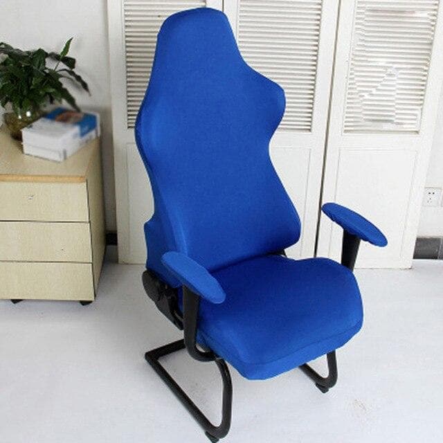 Housses De Chaise Gaming - Lot De 4 Noires - Tissu Lait De Soie - Pour Chaise Bureau Avec Accoudoirs