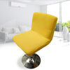 housse de chaise pied central jaune moutarde