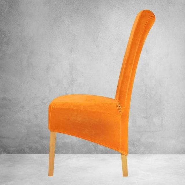  large housse de chaise velours orange