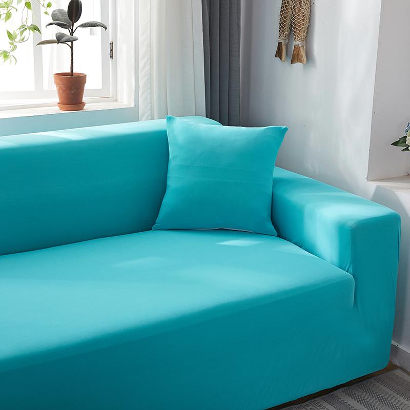 Housse de coussin angle bleu ciel