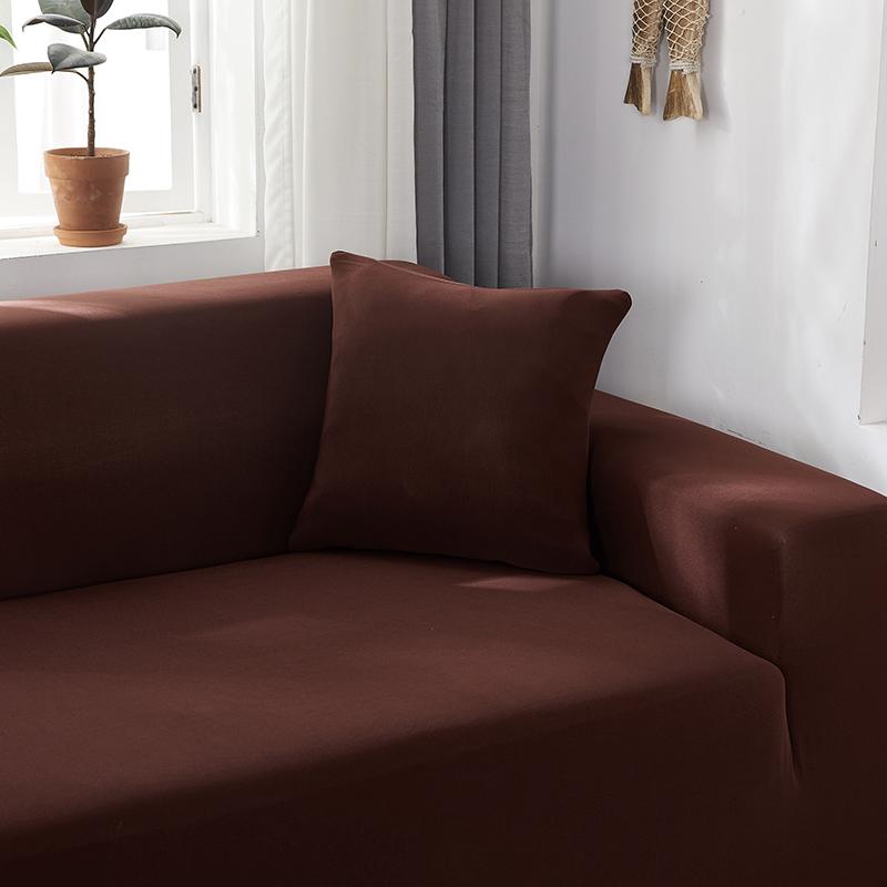 Housse de coussin angle café foncé