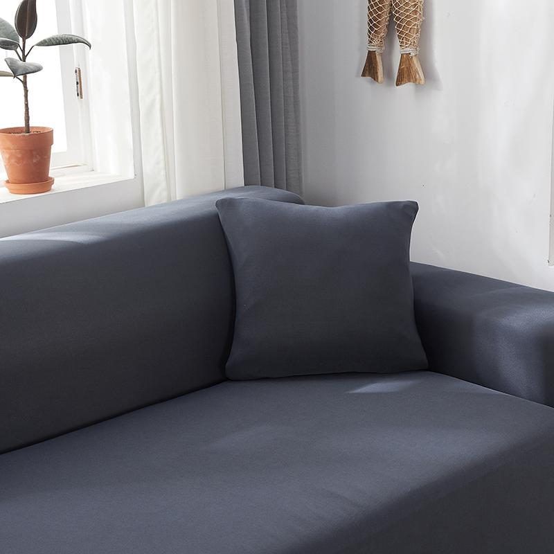 Housse de coussin angle gris anthracite